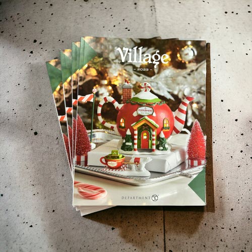 Village Catalog on Concrete Background