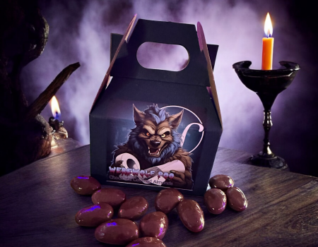 Werewolf Poo box with scary background